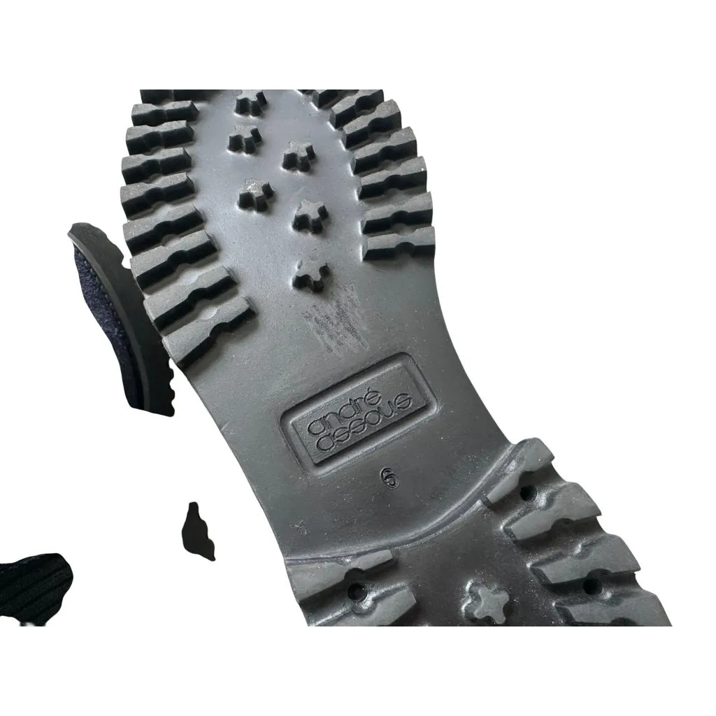 ANDRE ASSOUS Navy Blue Suede Ankle Boots Size 6 - Image 5