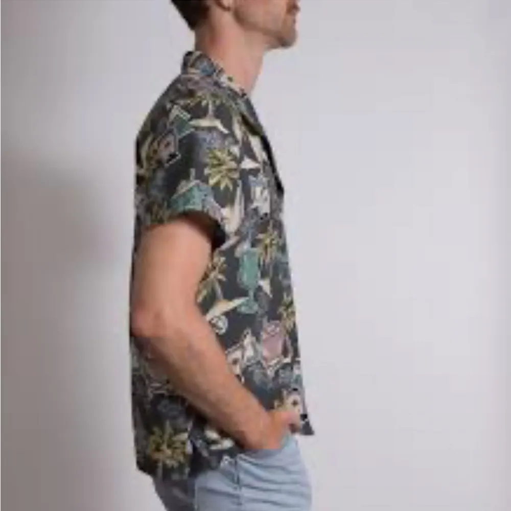 Vintage Joe Kealoha’s Reyn Spooner Hawaiian Shirt Gray Size M - Image 2