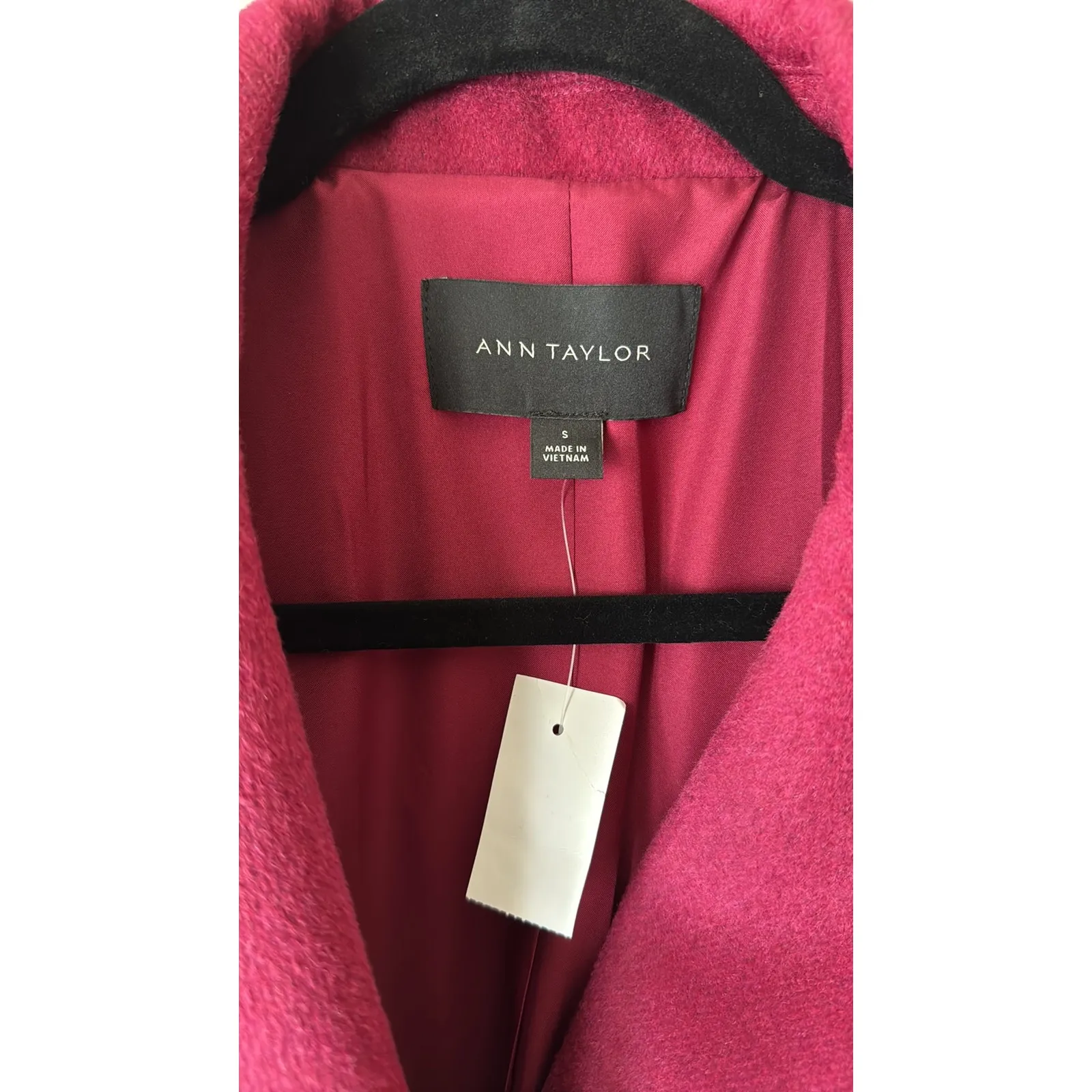 NWT Ann Taylor Wool Blend Double Breasted Red Coat Size S - Image 4