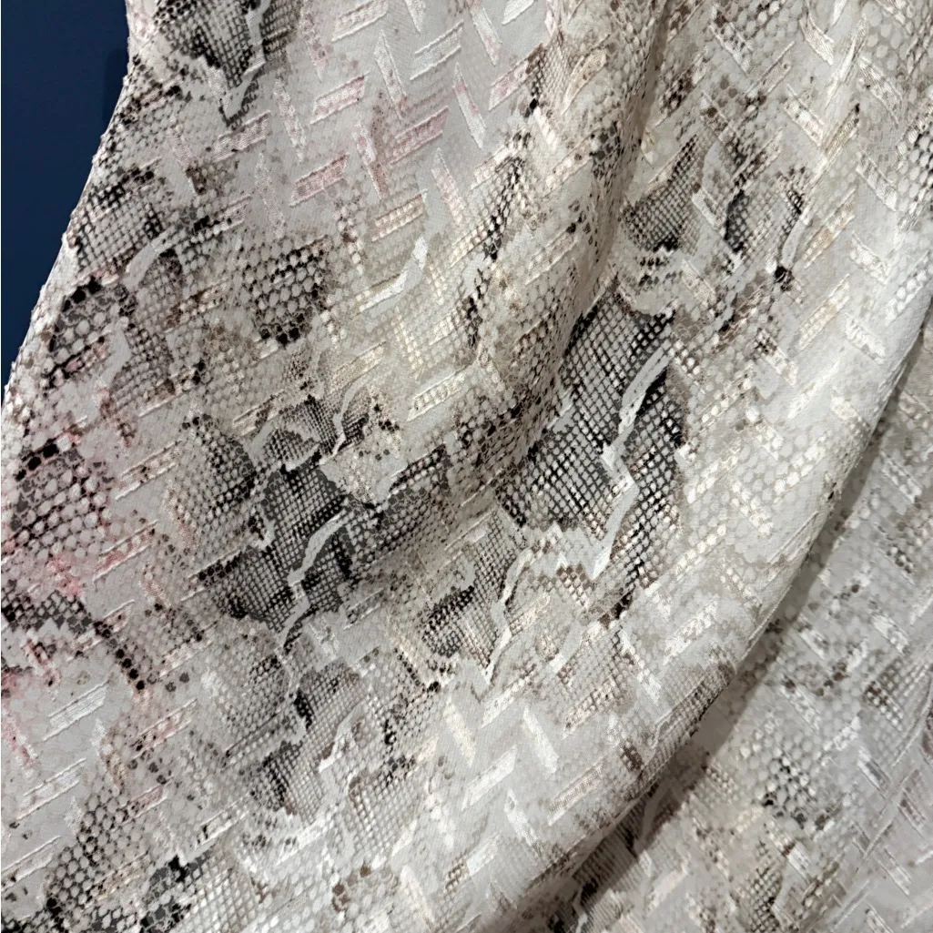 White House Black Market snakeskin print blouse size medium - Image 3