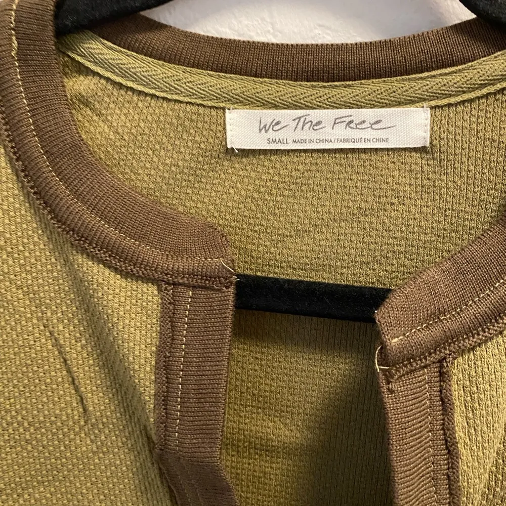 NWT Free People Mikah Layering Cuff Thermal Top Army Combo - Image 8