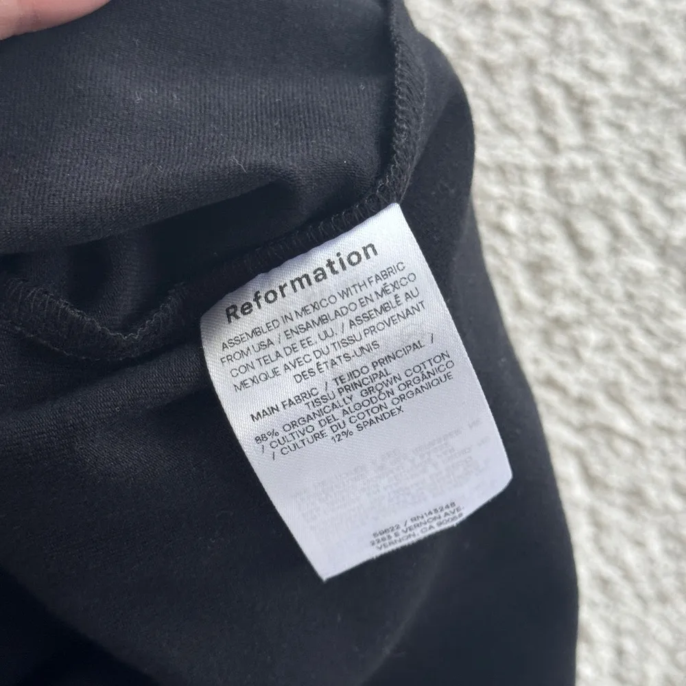 REFORMATION Cotton Black Tube Top M - Image 6