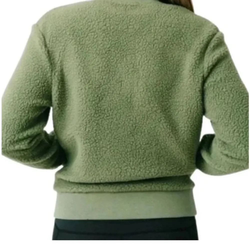 Zyia Active Flying V Fleece Bomber Jacket Sz. S Olive Green Active Cozy Gym - Image 2