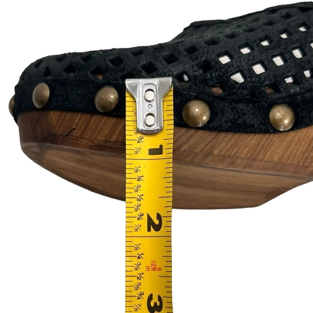 Eric Michael Black Wood Gigi Clog Sandals - Image 10