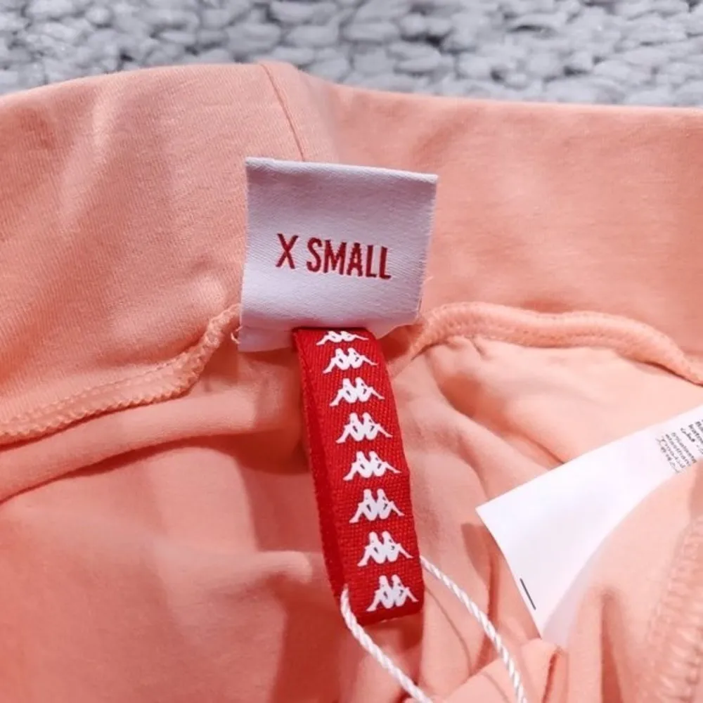 Kappa 222 Banda Cartin 2 Bike Shorts Women’s Size XS Orange Peach Skin Fit NWT - Image 6