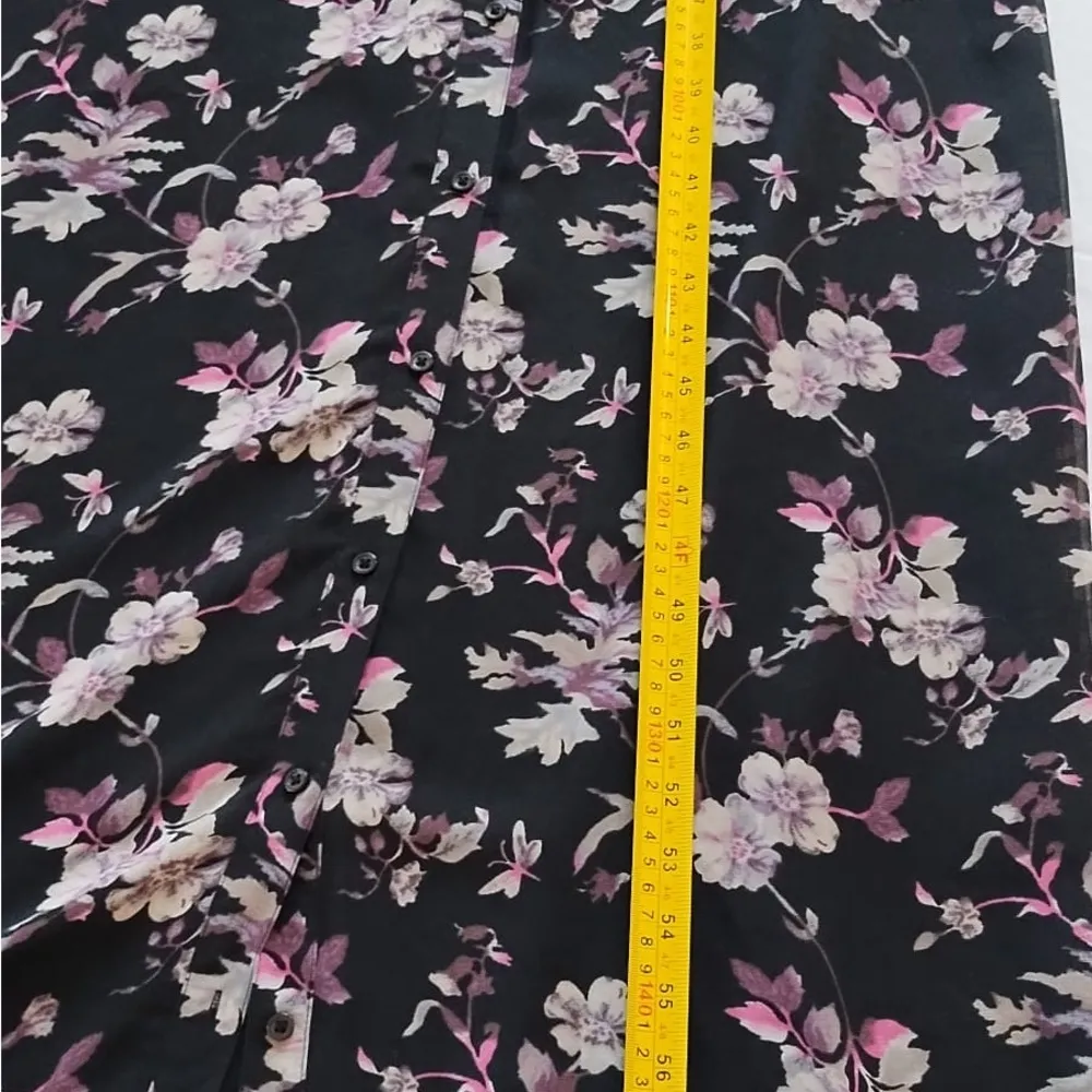 Victoria's Secret Button Maxi Dress Womens Small Floral Black And Purple - Image 10