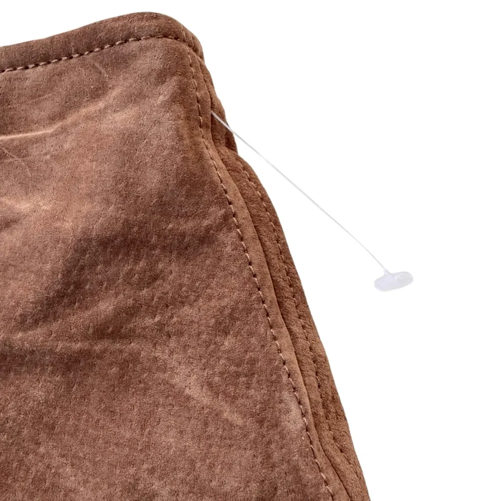 NWT BlankNYC Suede Leather Cognac Brown Mini Skirt Size 25 - Image 5