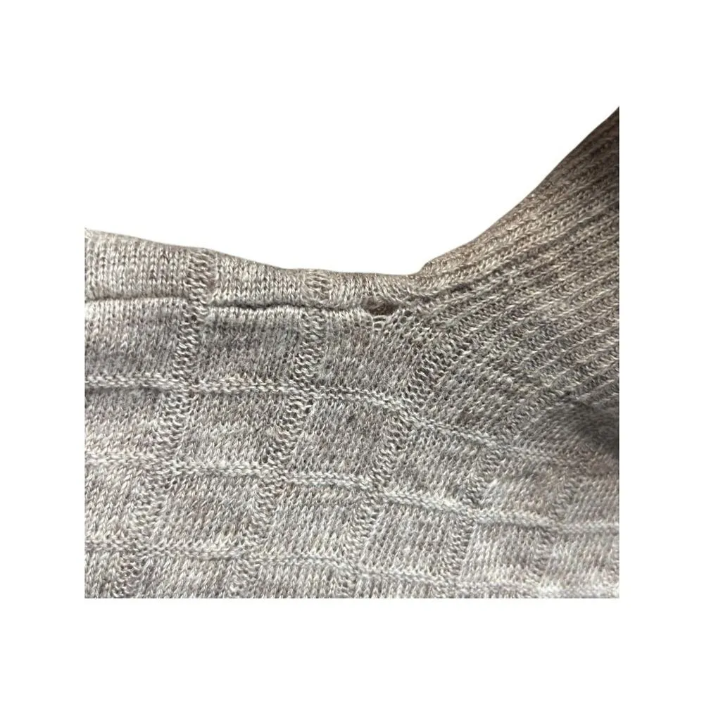 Eileen Fisher Tunic Sweater One Size Beige Side Slits Textured Quiet Luxury Long - Image 5