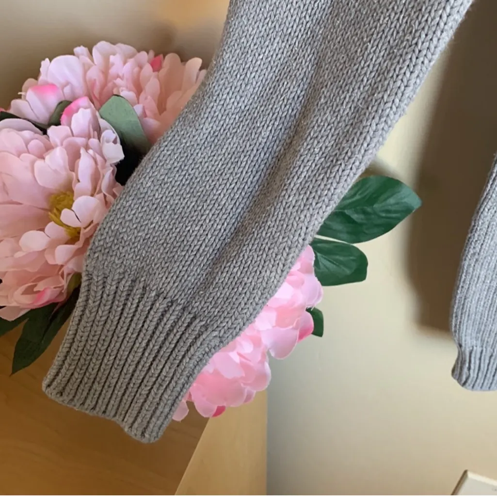 Alexander Wang Oversized Silk Blend Gray Sweater Dress Size M - Image 4