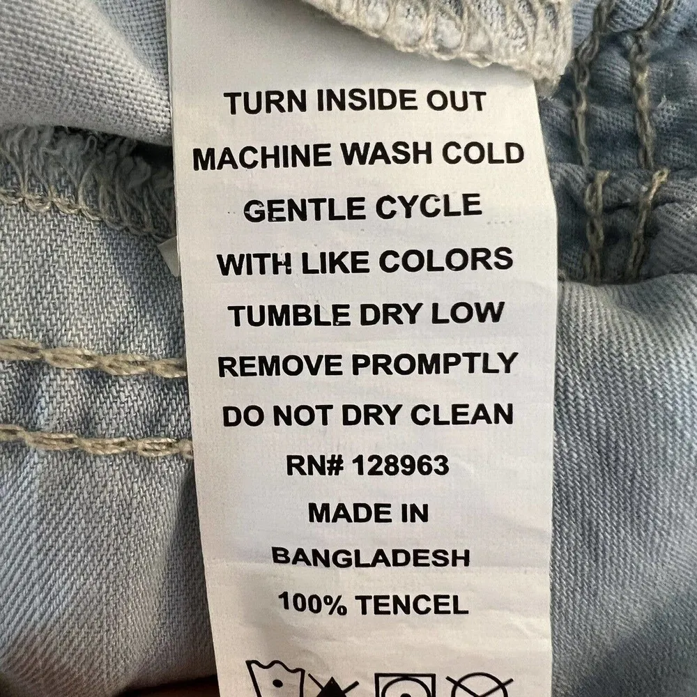 Indigo Rein Blue Tencel Paperbag Waist Cuffed Pants Size XS - Image 6