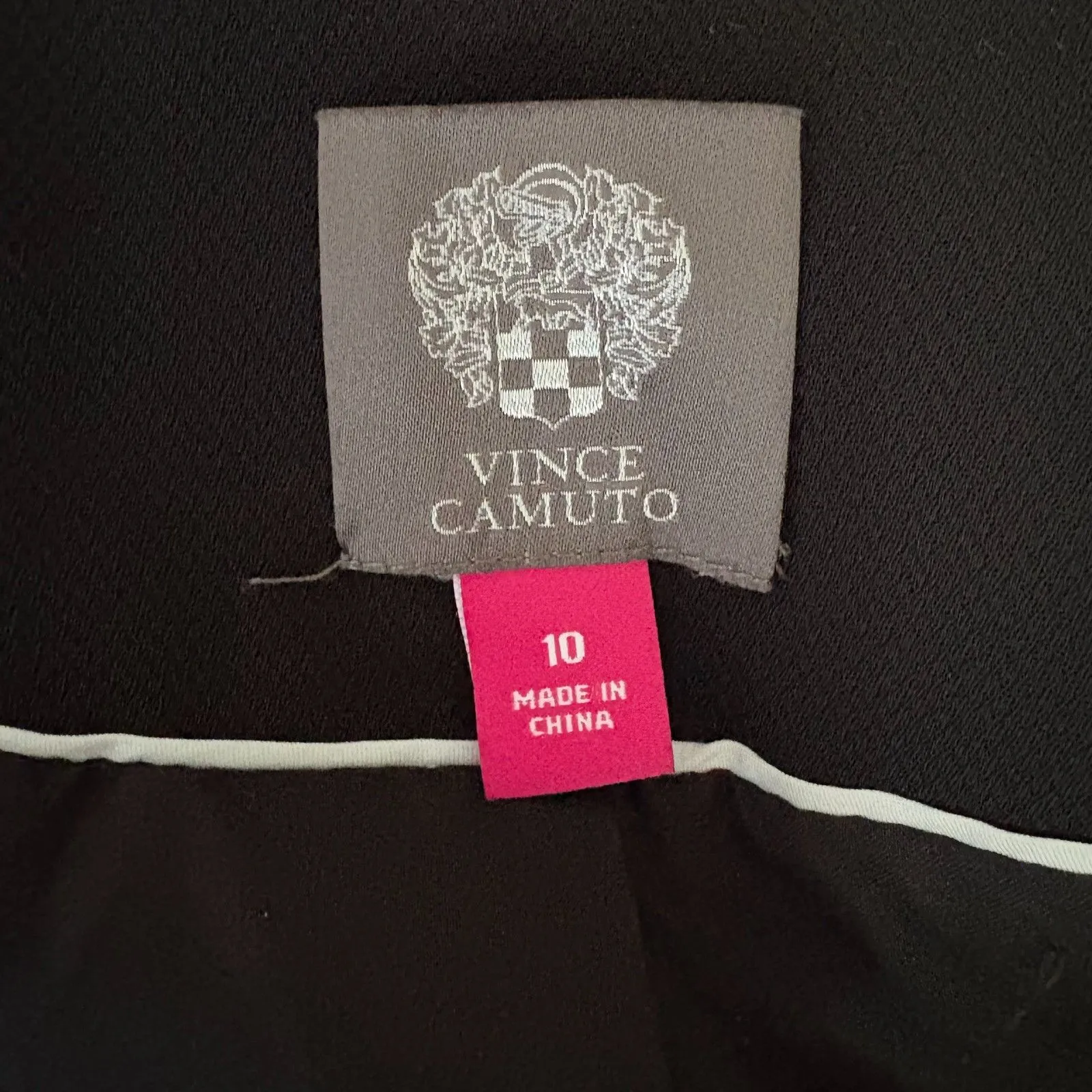 Vince Camuto Open Front Blazer‎ Black Classic Office Career Wear Womens Size 10 - Image 3