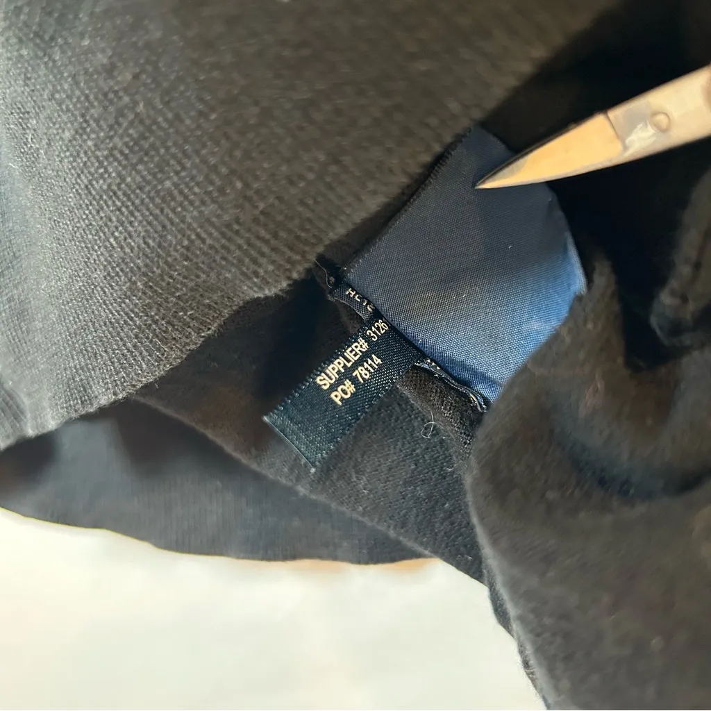 Ralph Lauren Women's Black 100% Pima Cotton Short Sleeve Button Up‎ Cardigan M - Image 6