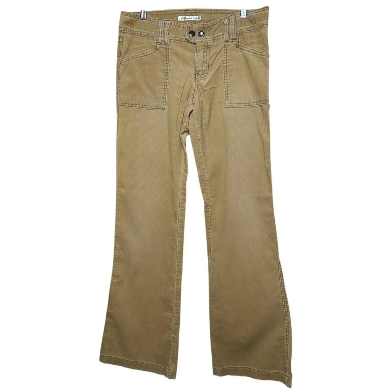 Abercrombie & fitch vintage Y2K 2000s retro low rise Tan corduroy flare - Image 2