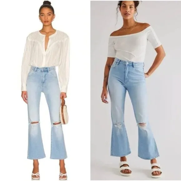 Rolla’s Dusters Bootcut Crop Distressed Jeans Size 26 Blue - Image 2