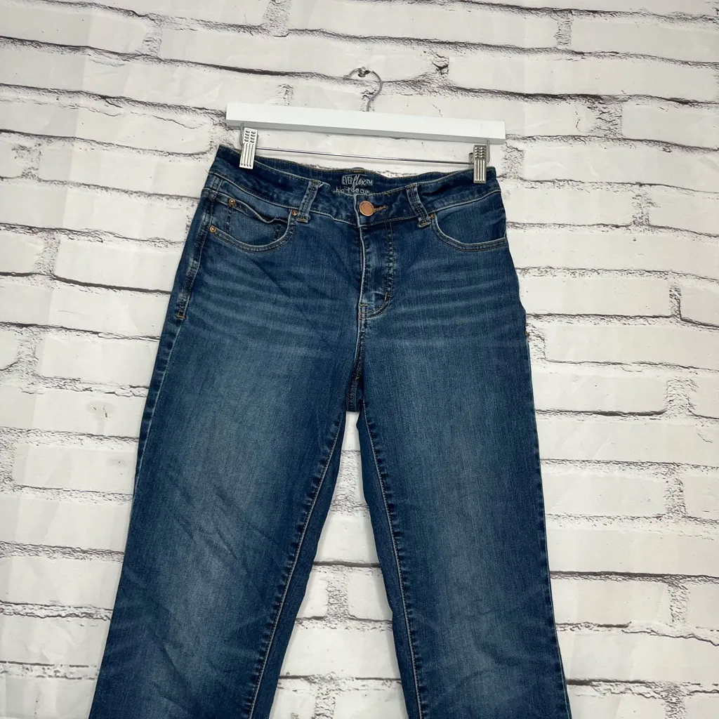 Maurices High Rise Curvy Straight Jeans Dark Wash Women’s 11/12 Everflex Stretch - Image 6