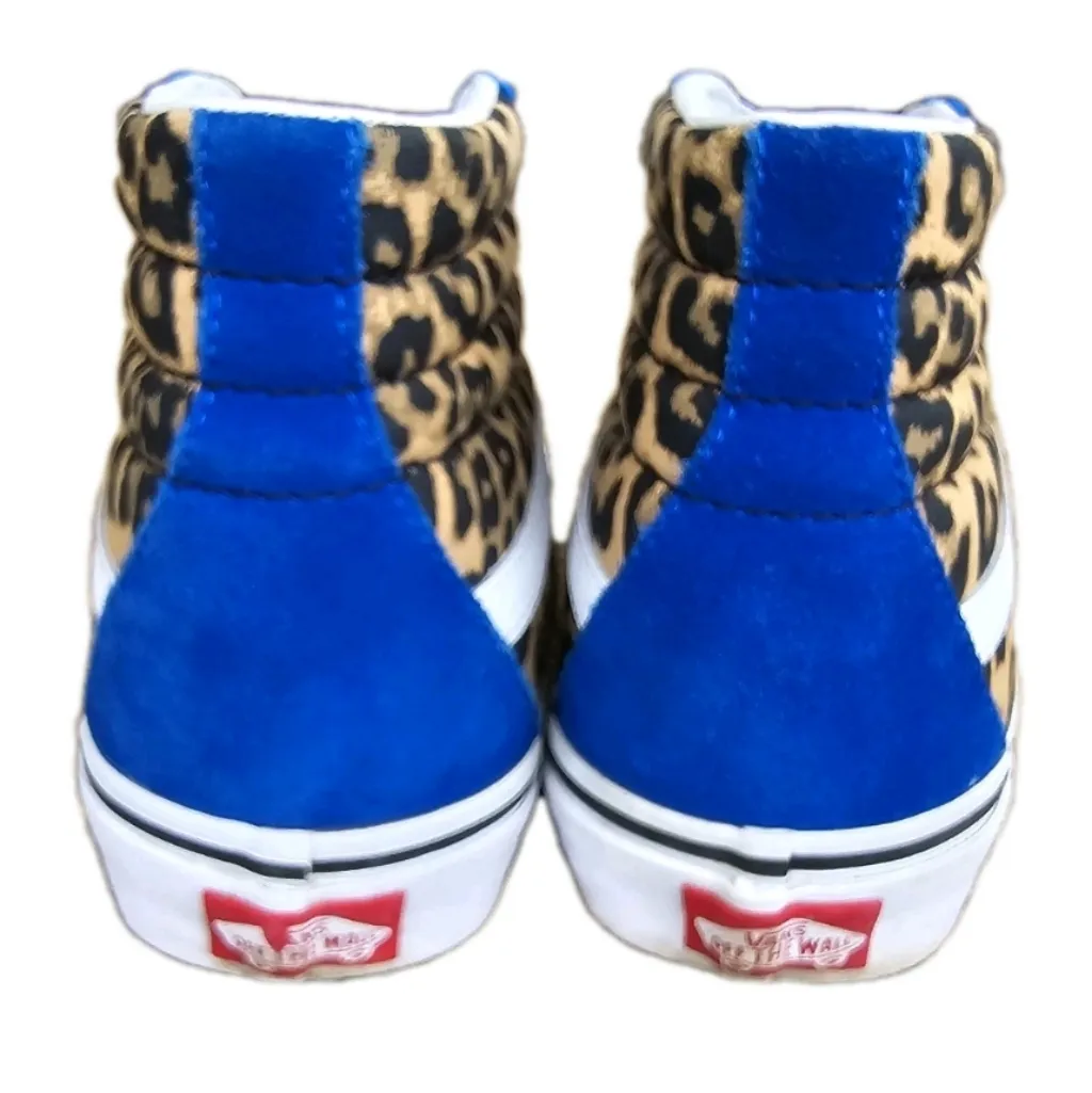 VANS SK8 Hi Blue Lepoard Animal Print Sneakers Shoes Mens Size 6 Womens Size 7.5 - Image 5