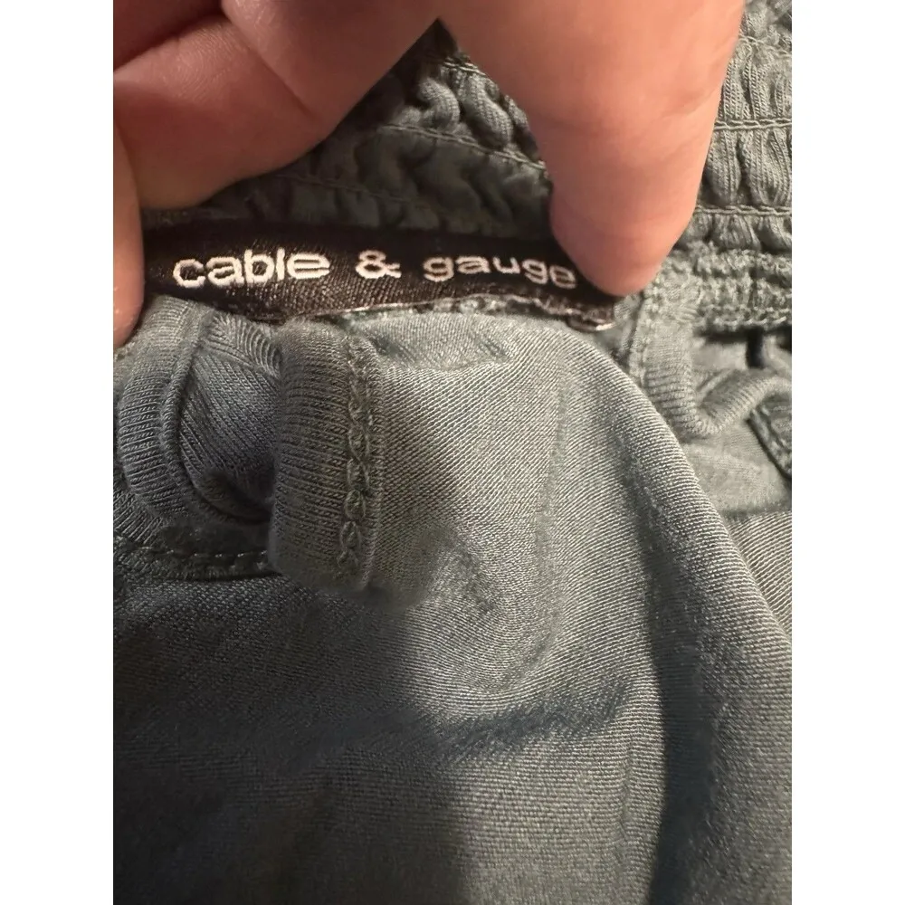 Cable & Gauge Womens Blouse Size Medium Teal Halter Neck Boho Summer Bohemian - Image 12