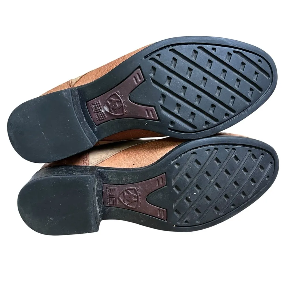 Ariat Heritage II Lacer Brown Leather Boots Kiltie Sz 6.5 Women Riding Booties - Image 9