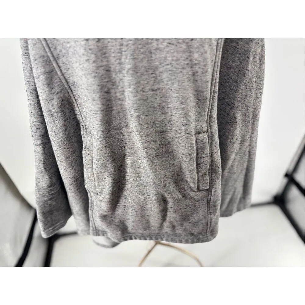 Ugg Women Grey Charlynne Fleece Poncho Sweater Funnnel Neck Pocket Size M/L - Image 7