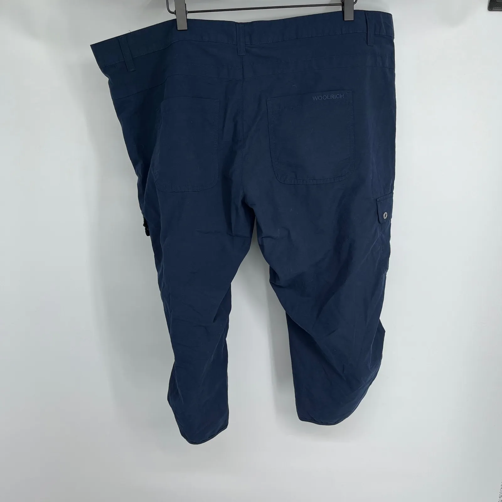 Woolrich Womens Capri Cargo Pants Lot Drawstring Hem Blue Gray Size 14 - Image 8
