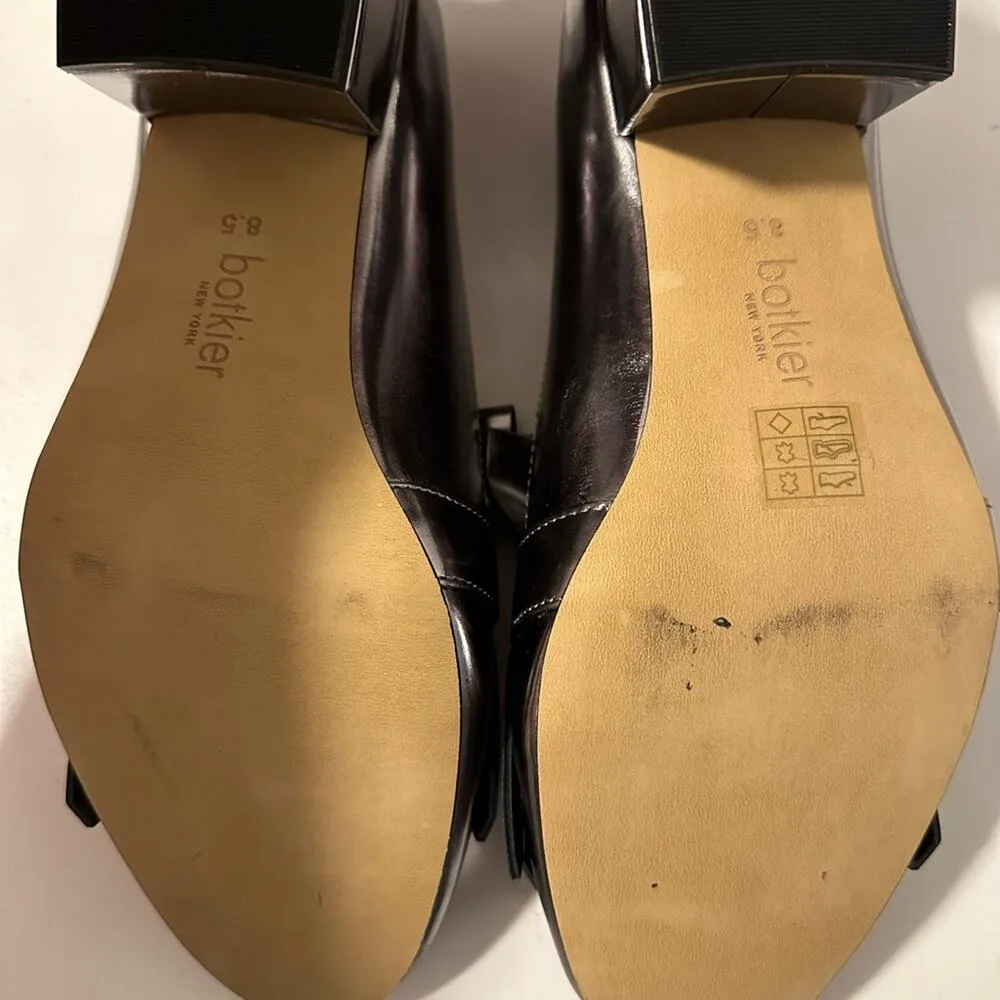 BOTKIER Silver‎ heeled loafers Size 8.5 Slip On Preppy - Image 6