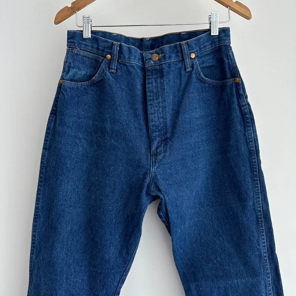 Wrangler Jeans Womens 13 x 32 Cowboy Cut High Rise Western Straight Patch Logo - Image 4