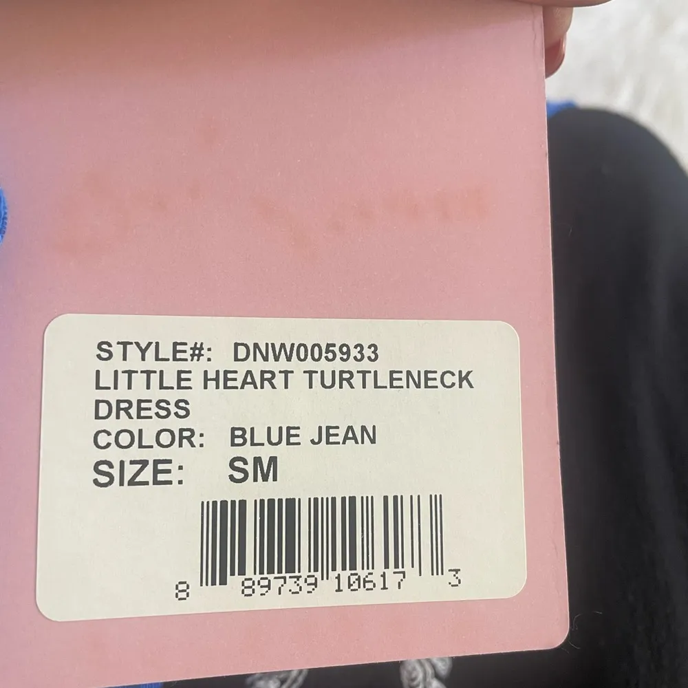 Dolls Kill Daydream Nation  Little Heart Turtleneck Dress In Blue Jean - Image 4