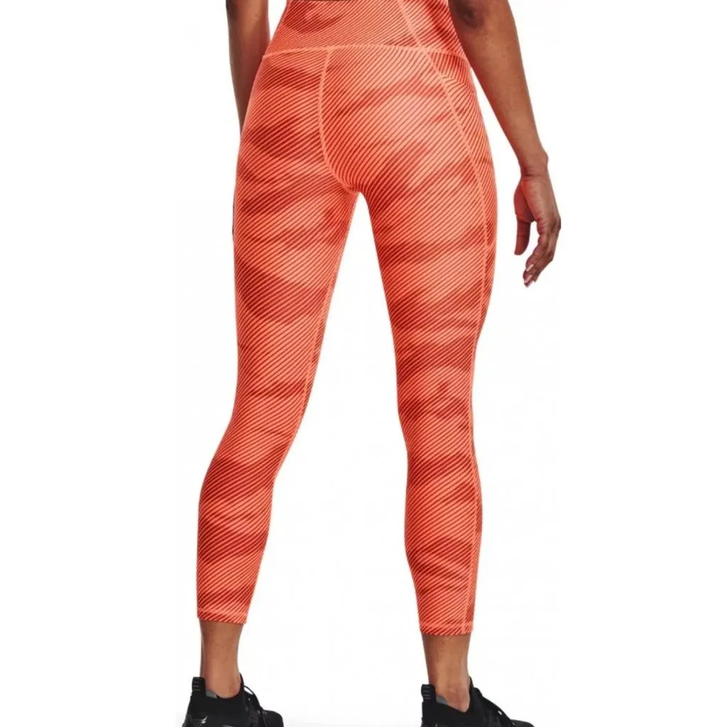 NWT Under Armpur Project Rock HeatGear Womens Orange Ankle Leggings - Image 3