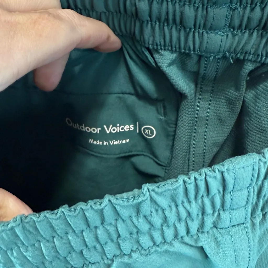 Outdoor‎ Voices Women's Green Rectrek Mid-Rise Pants Size XL - Image 3