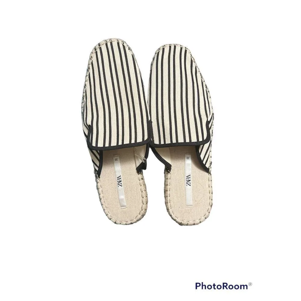 ✨Zara Cream Low Heel Fabric Mule Flats✨ - Image 6