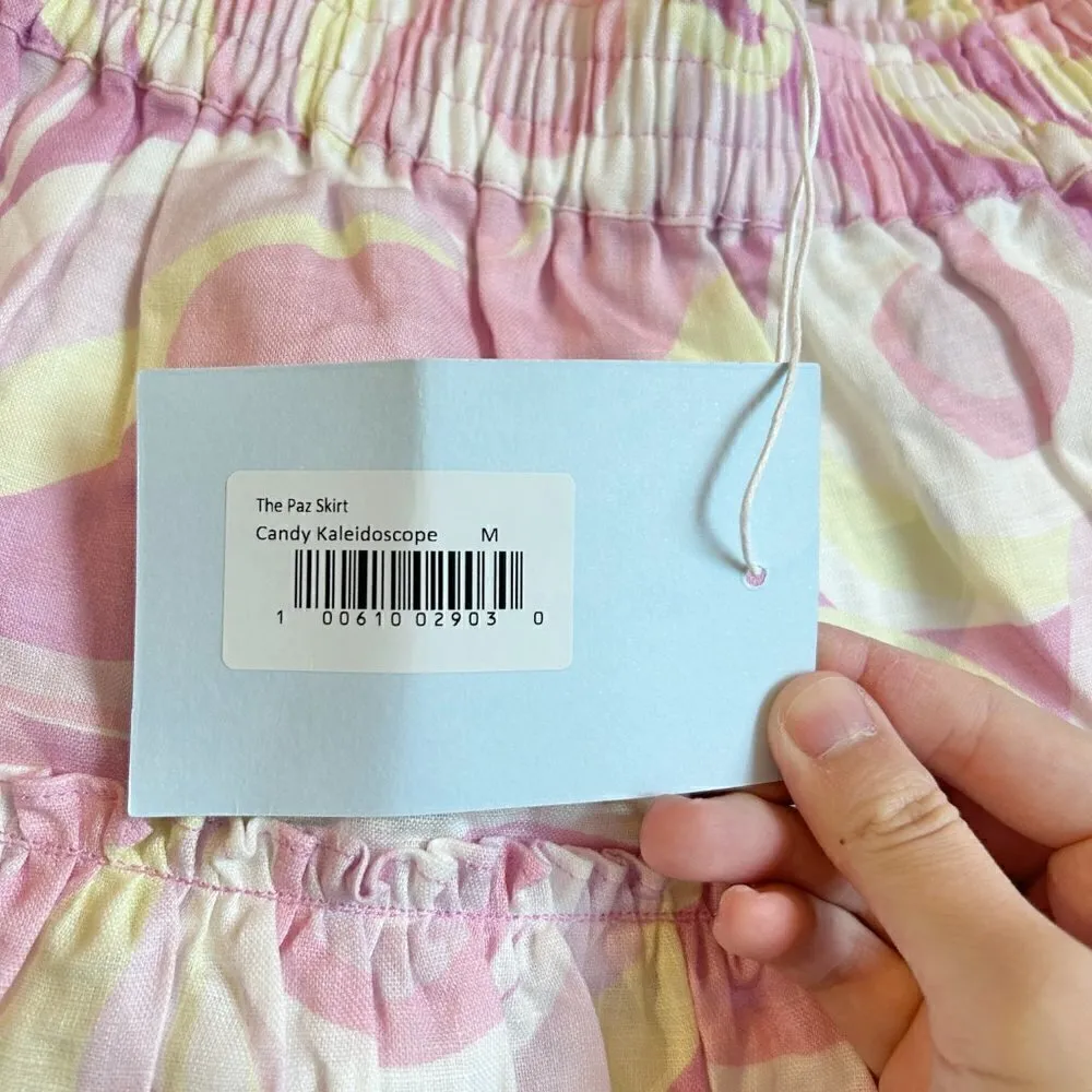 Hill House The Paz Top and Skirt Set Linen in Candy Kaleidoscope Size M NWT - Image 8