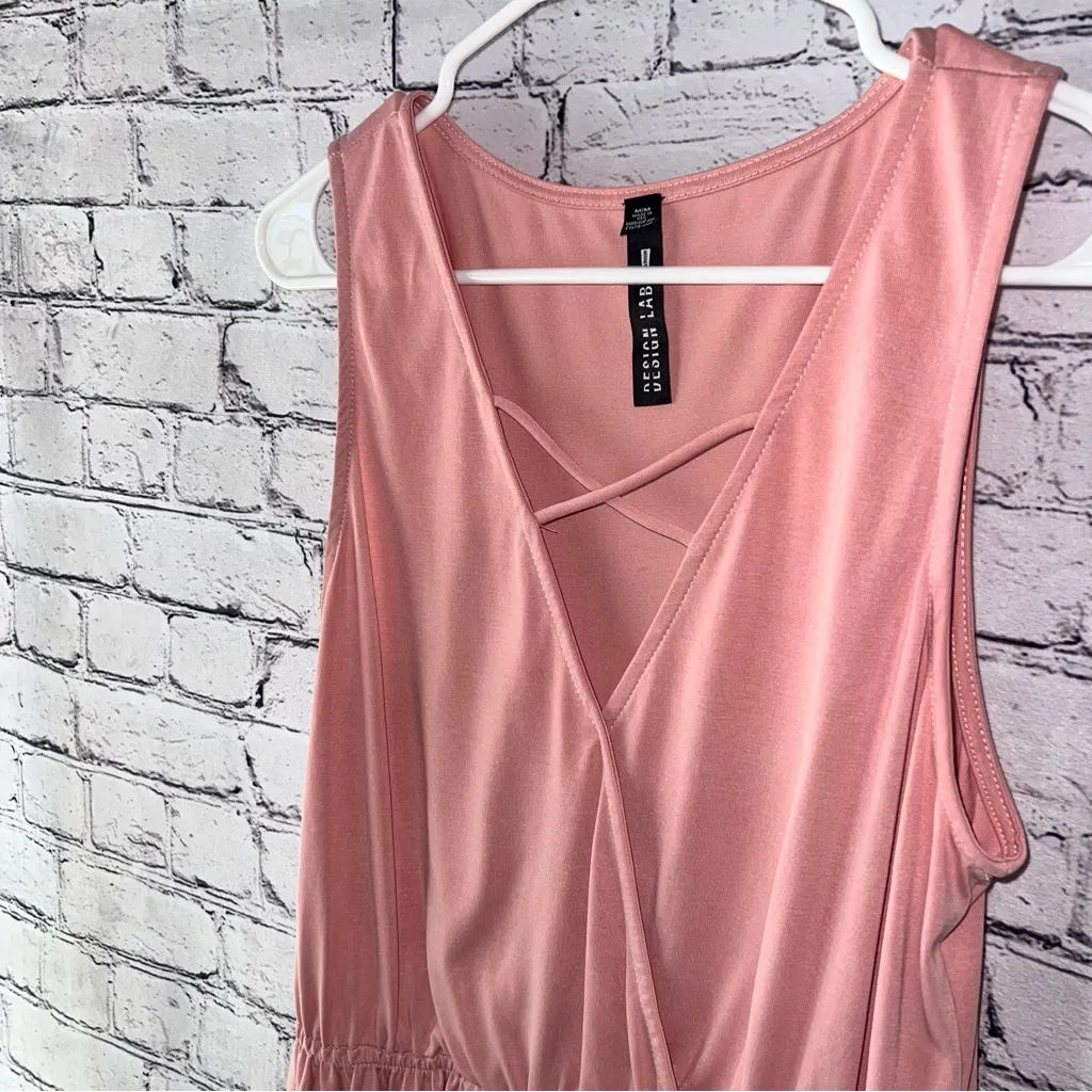 Design Lab Lord & Taylor Blush Pink Babydoll Tank Top Size Medium‎ - Image 3