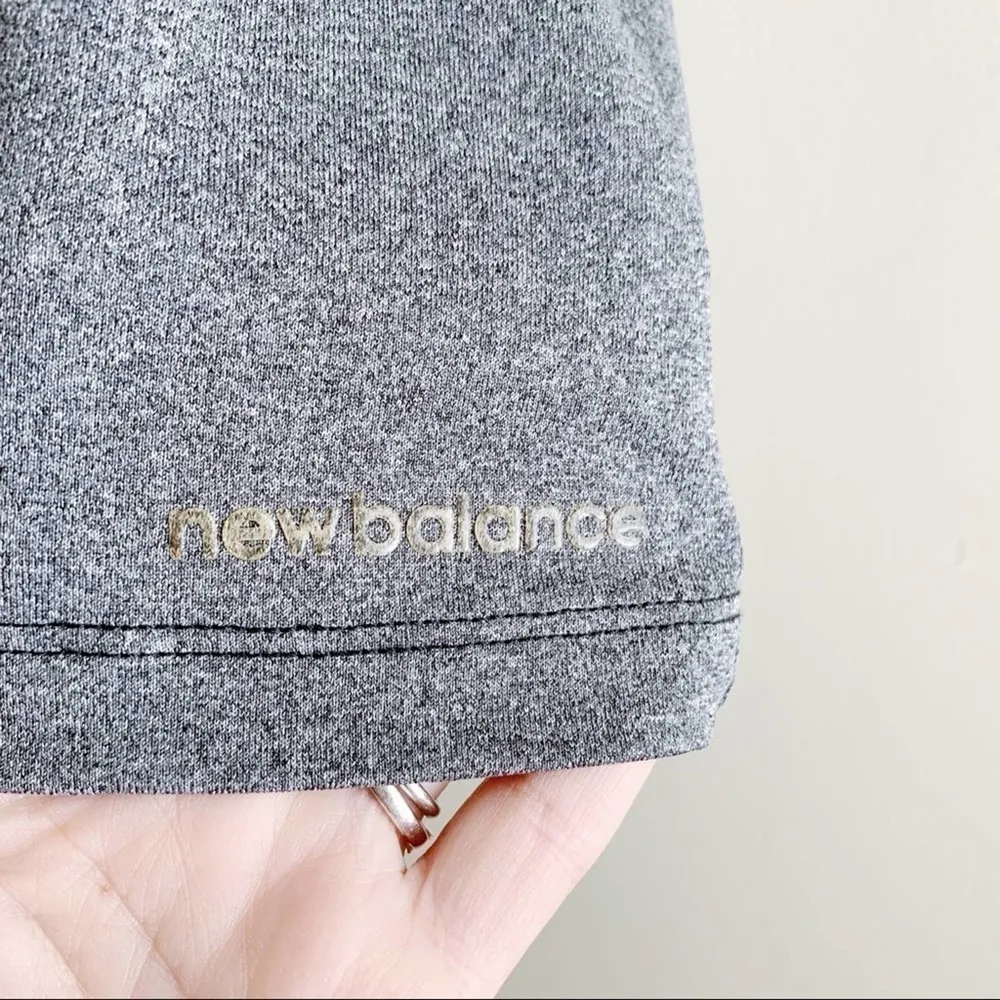 New Balance  • Quick Dry‎ Racer Back Workout Tank Top in Grey/Orange, Size Medium - Image 6