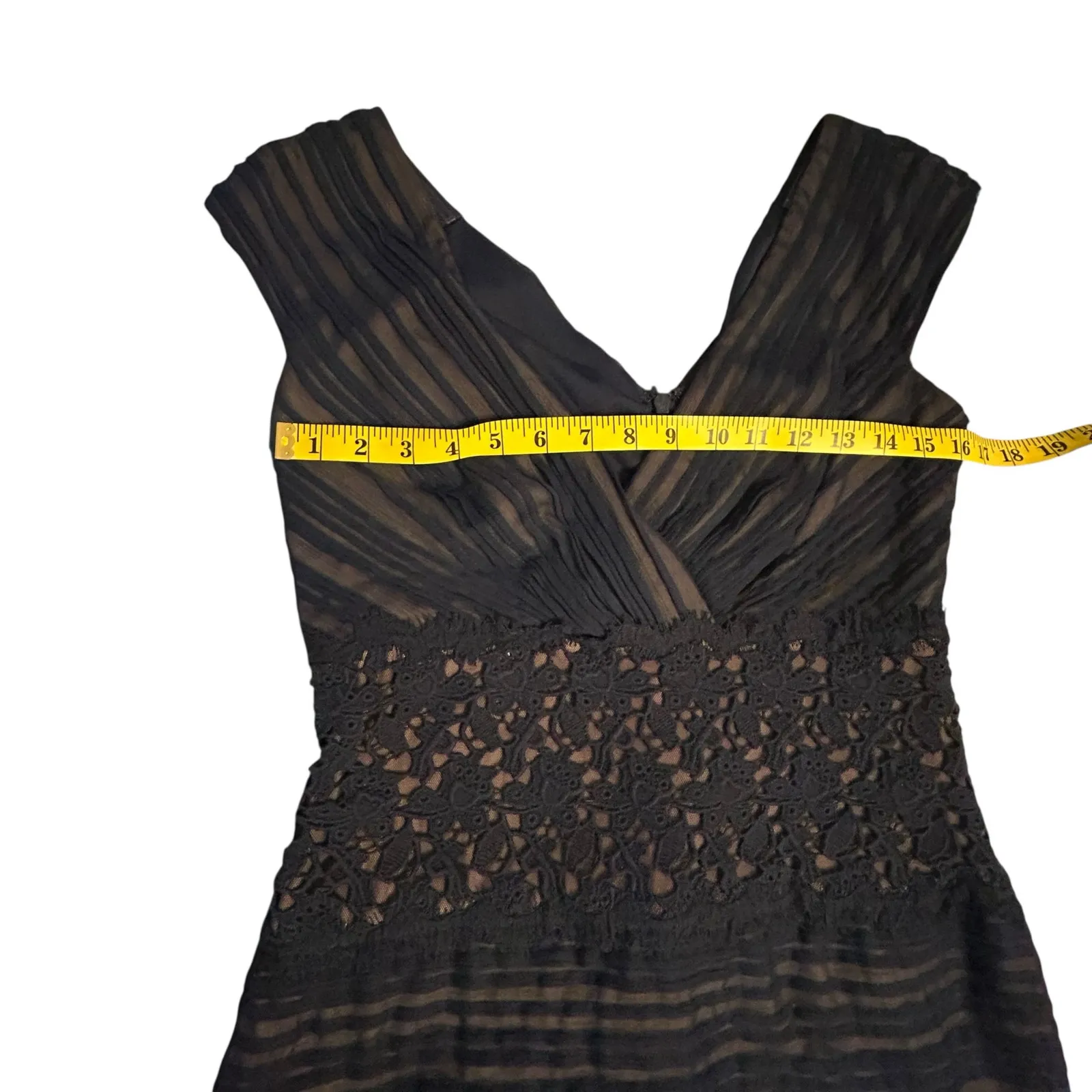 Tadashi Shoji Navy Surplice Neck Cocktail Party Dress
- Size 6 - Image 5