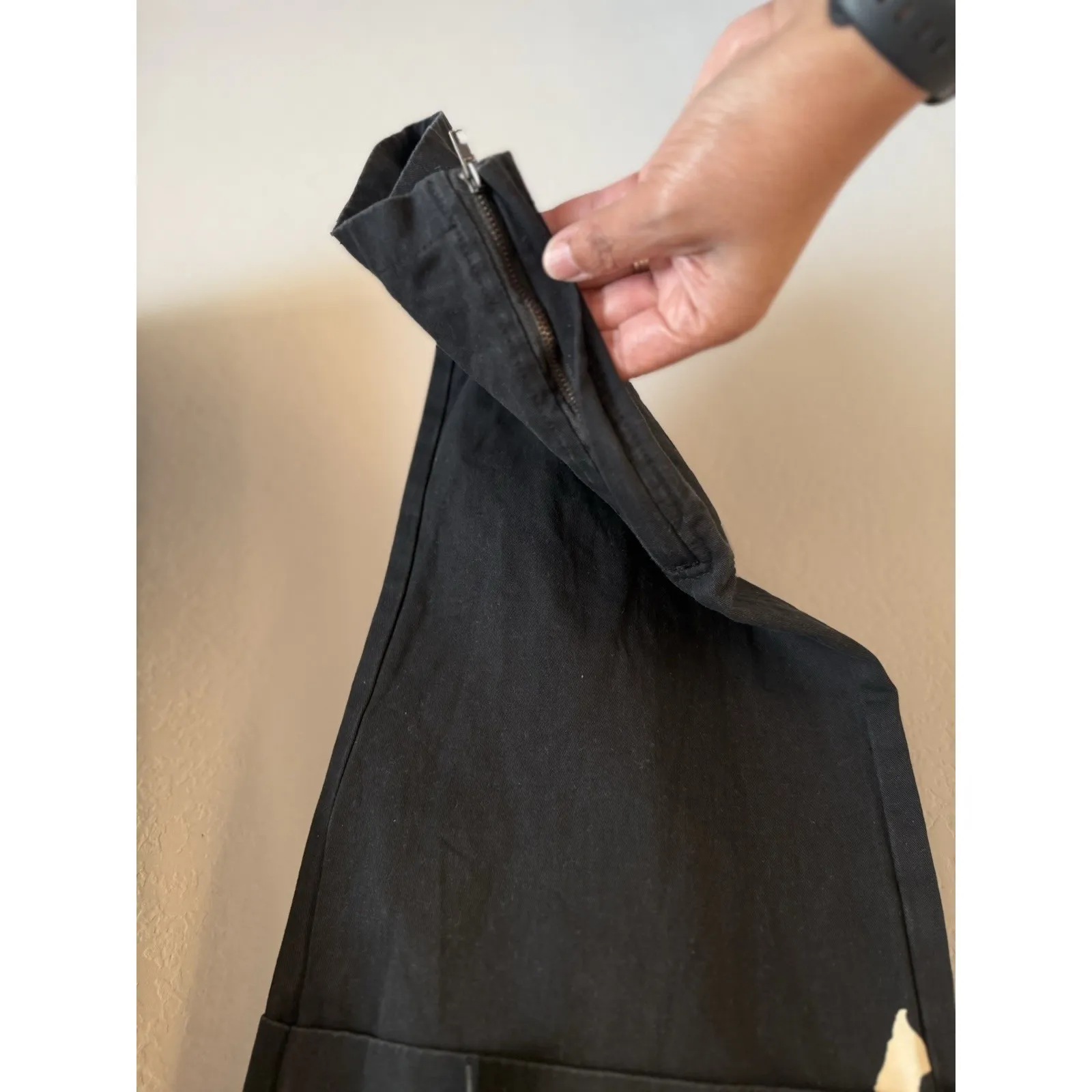 ALL TIME HIE Women's Ankle Zip Convertible Wide Leg Pants Black Size Large‎ - Image 6