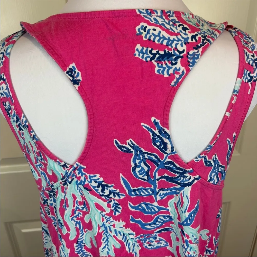 Lilly Pulitzer Monterey Mini Dress Sleeveless Capri Pink Samba Coral - Large - Image 6