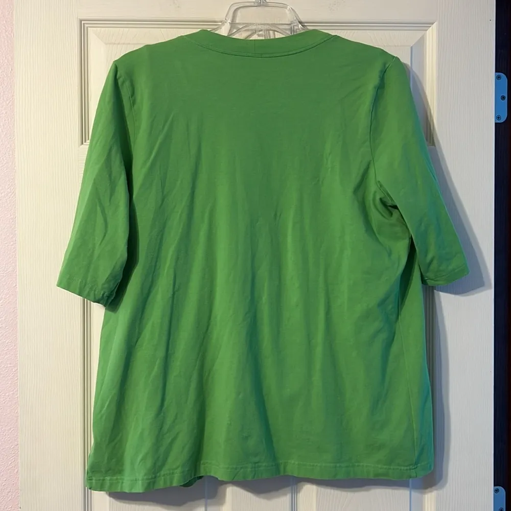 D & Co 2 Piece Set Lime Green Tank Top & Short Sleeve Cardigan XL - Image 4