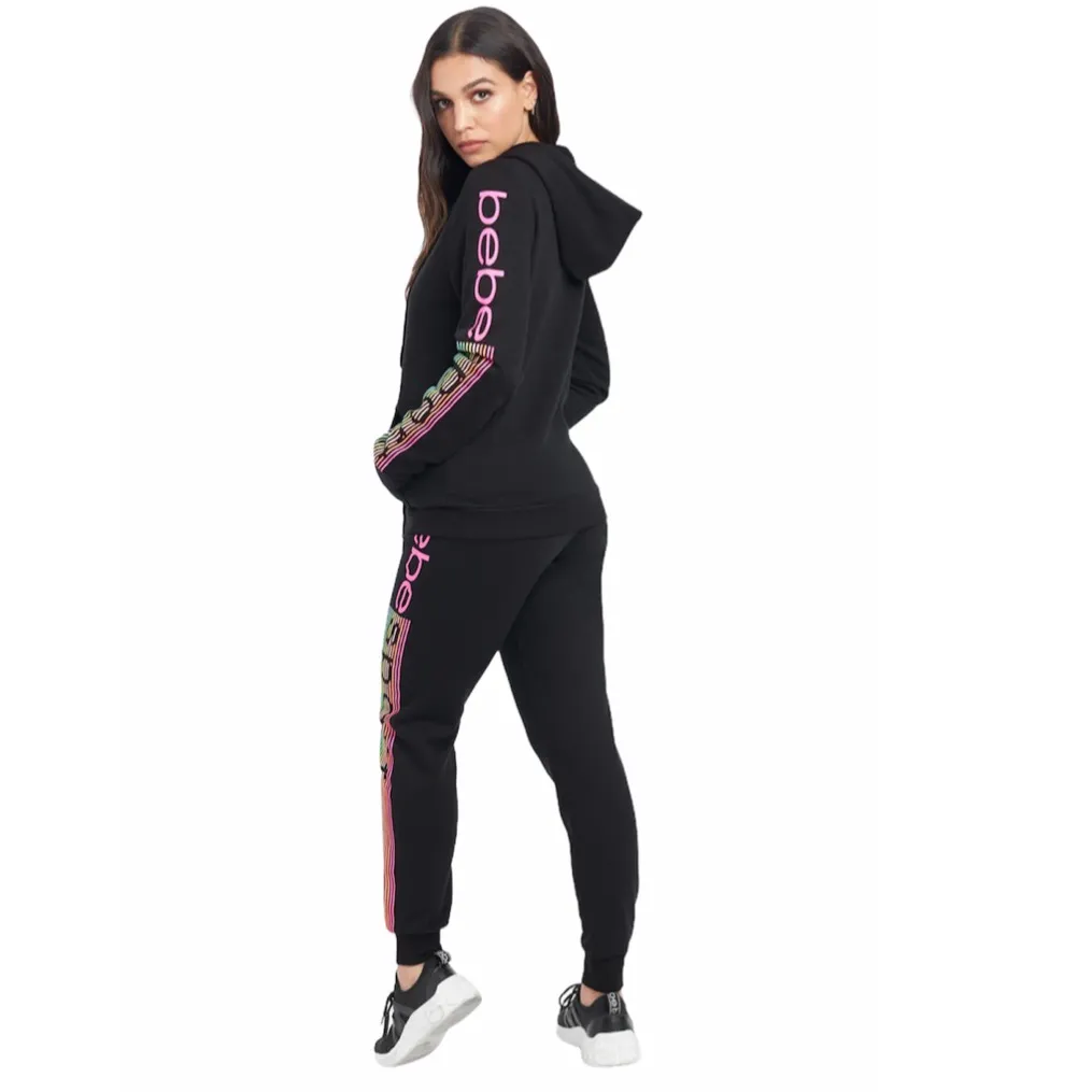 NWT BEBE SPORT Glitter LOGO STRIPE JOGGER Pant - Image 5