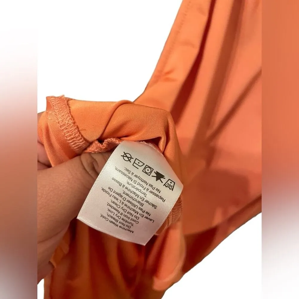 Veronica Beard NWT Kusumi Orange Keyhole Cutout Halter Neck Top Size Medium - Image 8