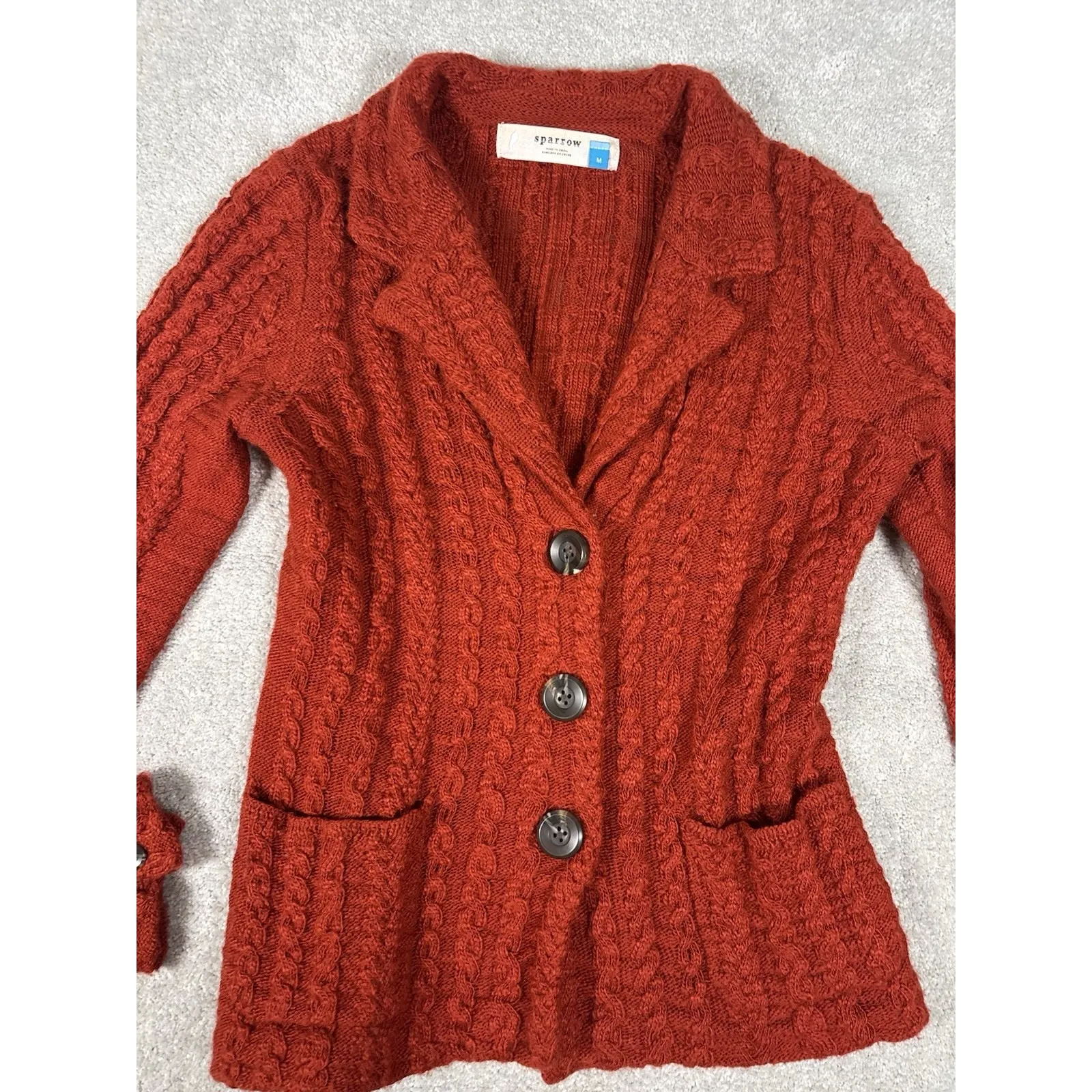 Anthropologie Dankov Cabled Blazer by Sparrow medium - Image 6