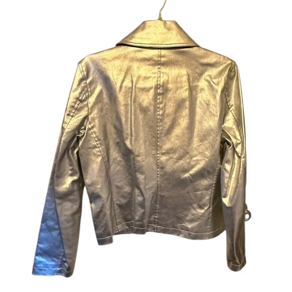 Lauren Jeans Company Ralph Lauren Silver Double Breasted Jacket - Image 5