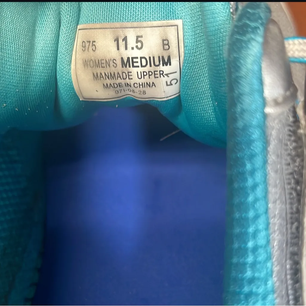 Orthofeet Verve Silver and Turquoise Athletic Shoes with Mesh Ventilation. 11.5 - Image 5