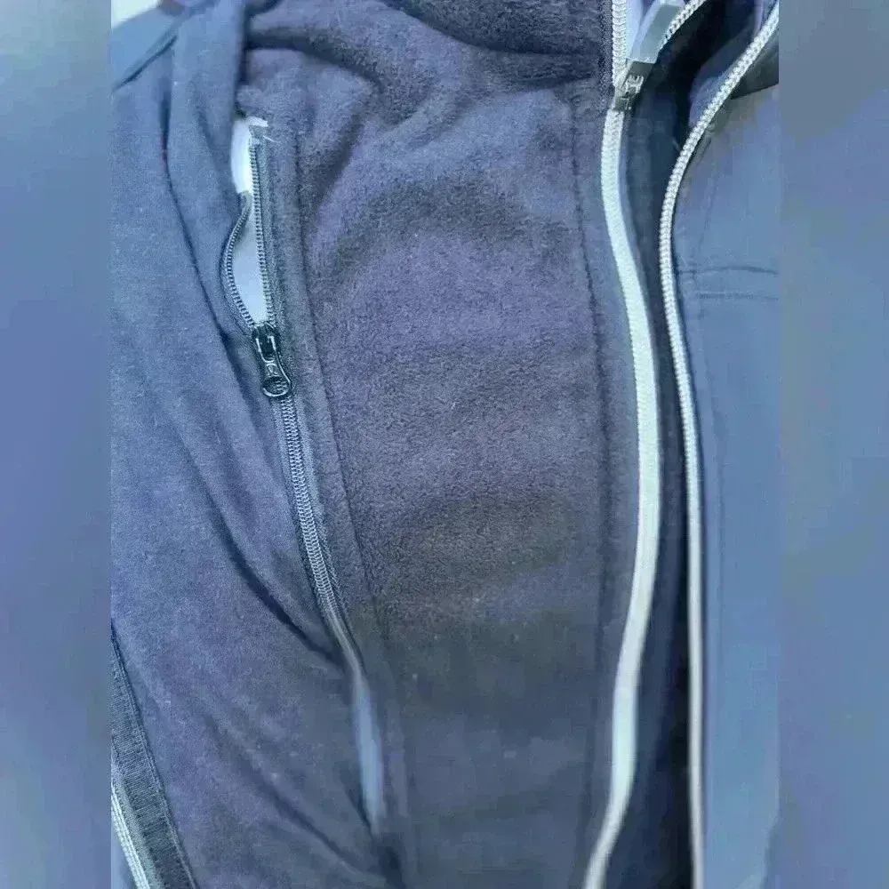 Lululemon Athletica Uba Black Jacket with Fleece Liner Removable Athletic Hoody - Image 5