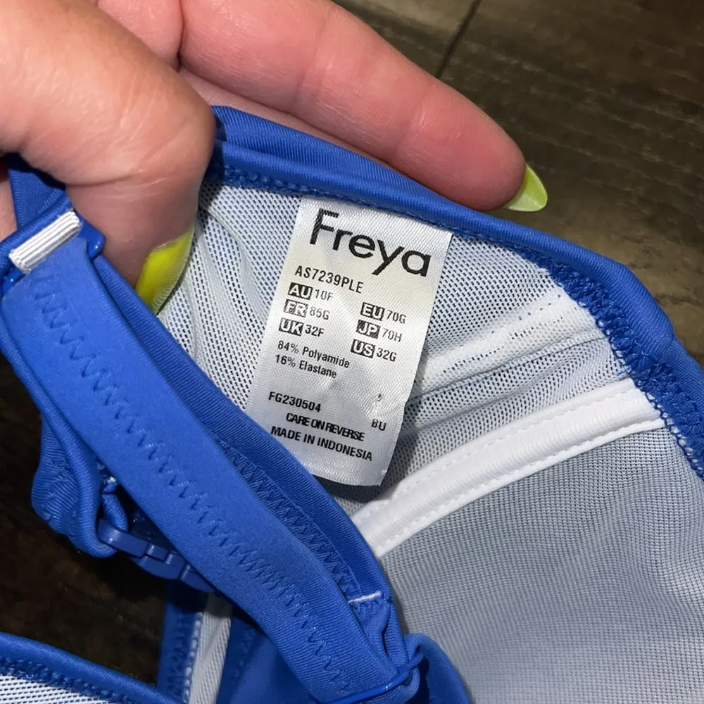 NWOT Freya Swim Jewel Cove Plain Azure UW Bralette Bikini Top 32G Blue Size L - Image 4