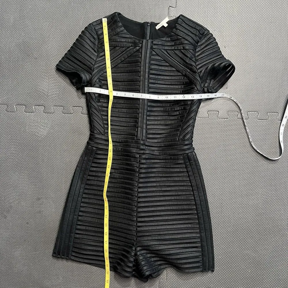 Maje Isiris Bandage Romper‎ Women's Playsuit Black Size 36 Short Sleeve Jumpsuit - Image 6