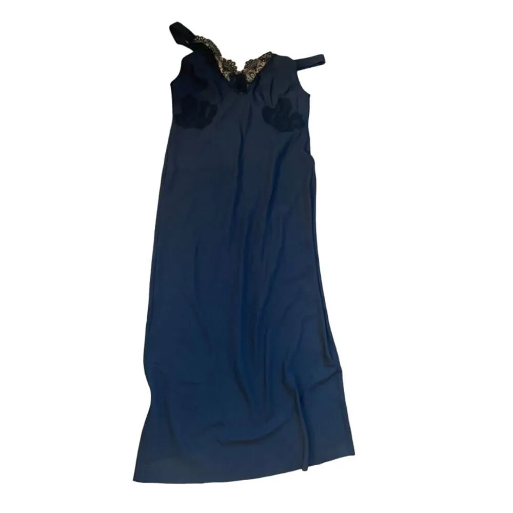 NWT  LACE MIDI SLIP DRESS black size large - Image 6