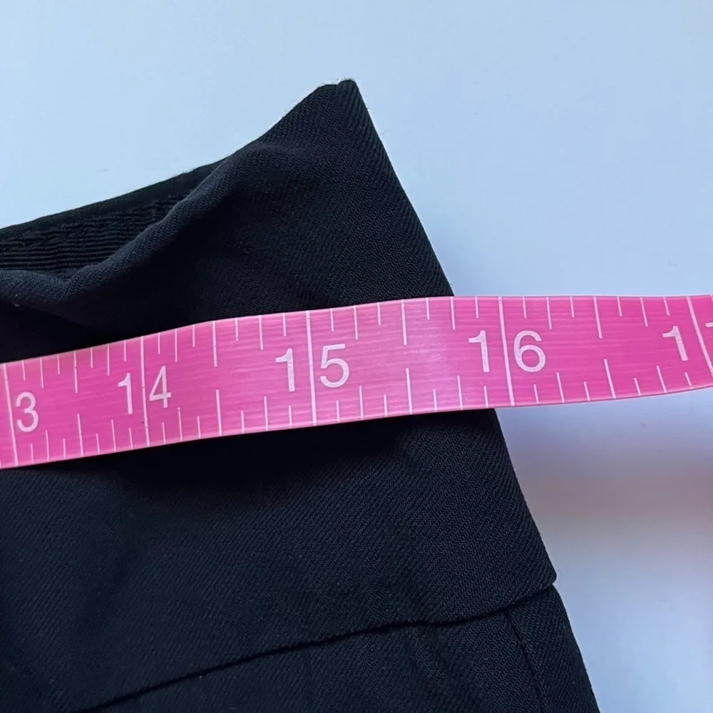 Giorgio Armani • Solid Black Wide Leg Trouser Pants - Image 5