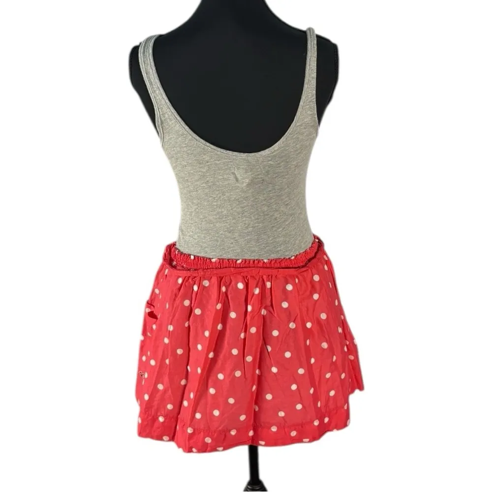 Hollister Dress Women’s XS Gray Hot Pink Polka Dot Skirt Y2K Coquette Soft Girl - Image 2