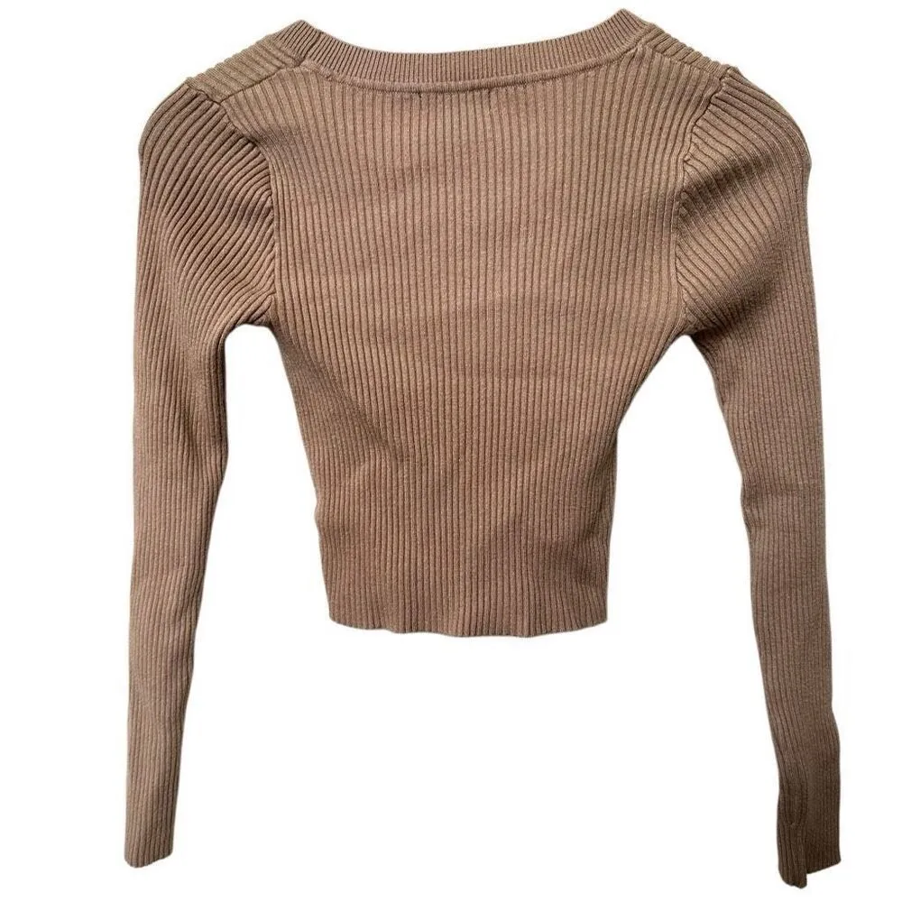 Ambiance Apparel tan long sleeved shirt - Image 3