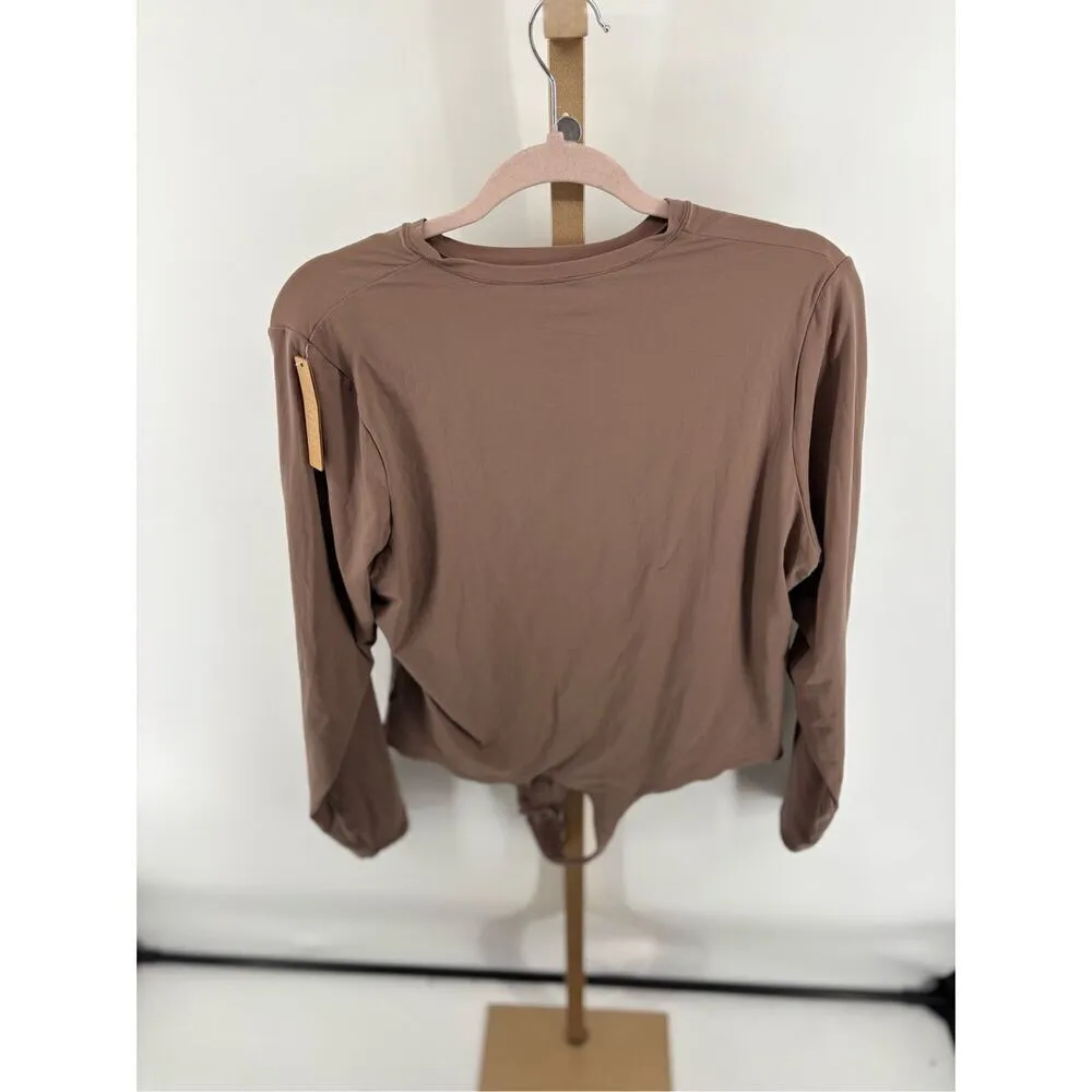 Skims Fits Everybody Long Sleeve Crew Neck Bodysuit Stretch Umber Size 4X NWT - Image 10